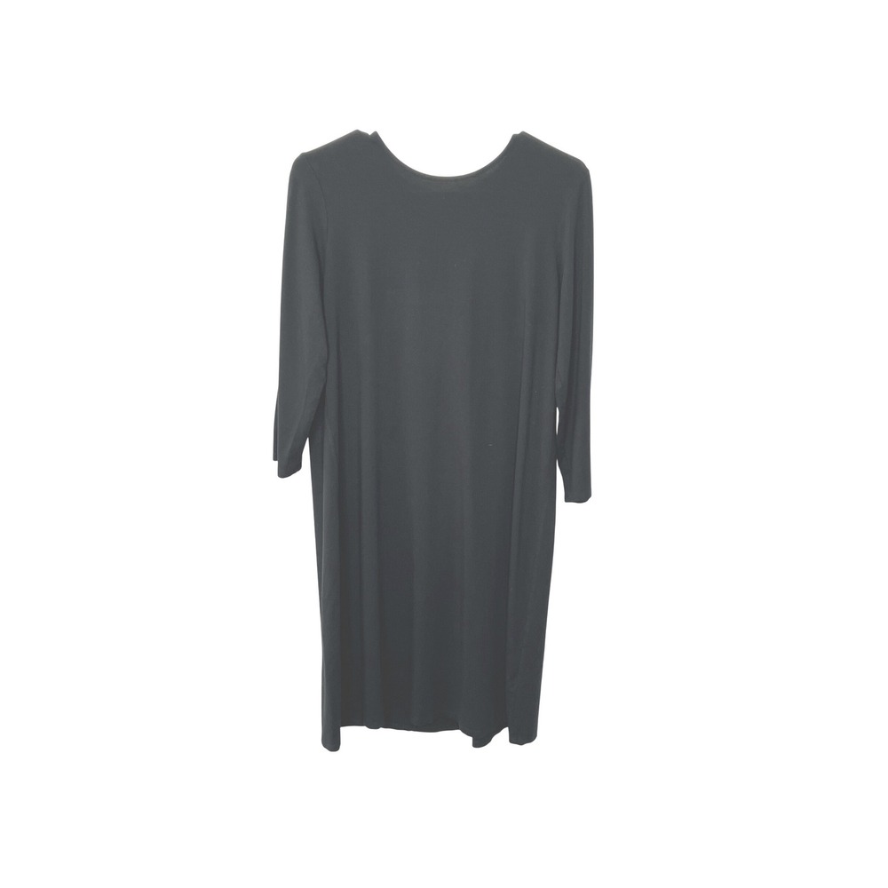 J. Jill Wearever Knee Length Long Sleeve Black Swing Dress Small‎